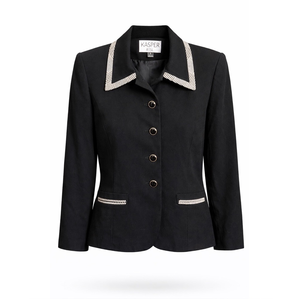 Vintage Kasper A.S.L. Power Blazer | 80s 90s Structured with Shoulder Pads